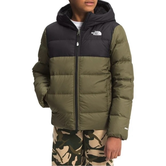The North Face Other - Boy's The North Face Green & Black Full Zip Up Puffer Coat Size L 14/16